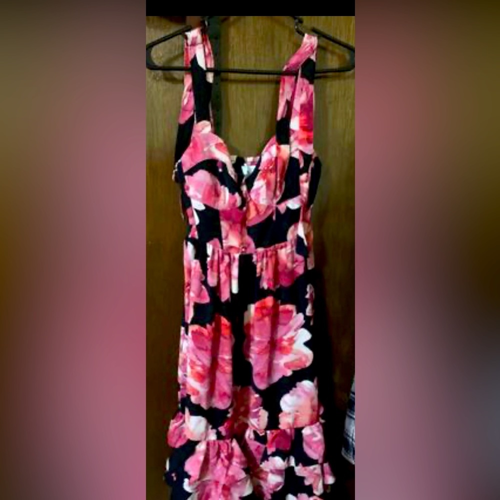 Beautiful black pink dress